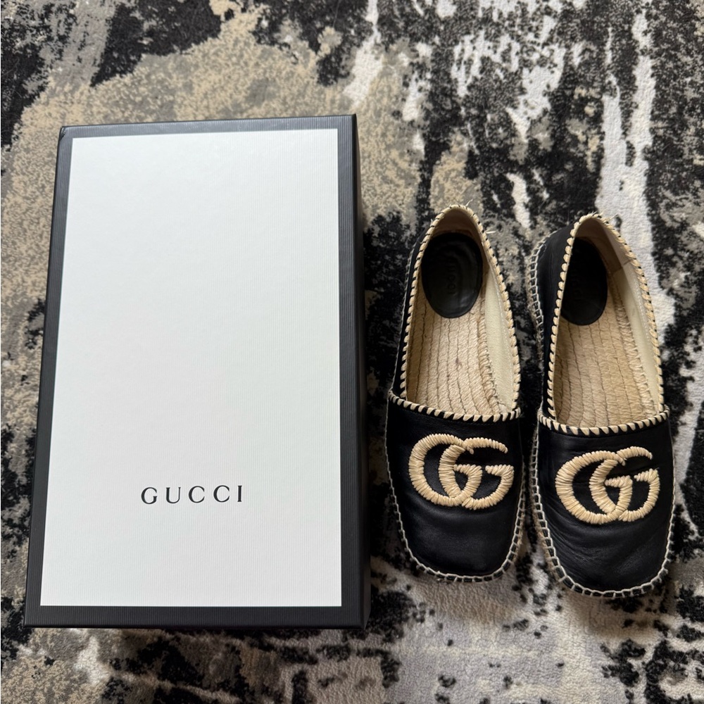 AUTH Gucci GG Microguccisima Espadrilles - Size 8.5